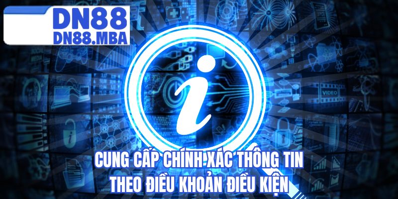 Cung cấp chính xác thông tin theo điều khoản điều kiện
